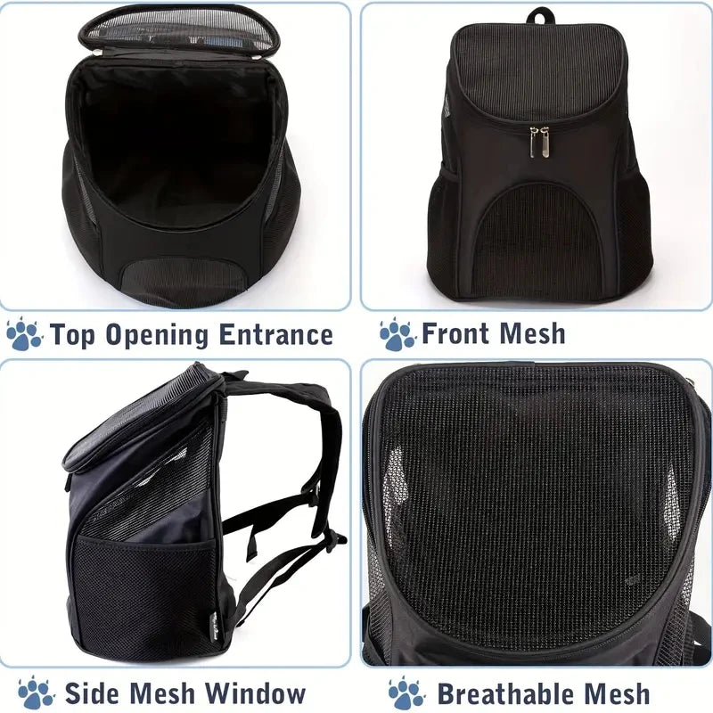 Pet Carrier Backpack for Walking, Hiking Breathable Backpack Cat Bag for Traver Transport