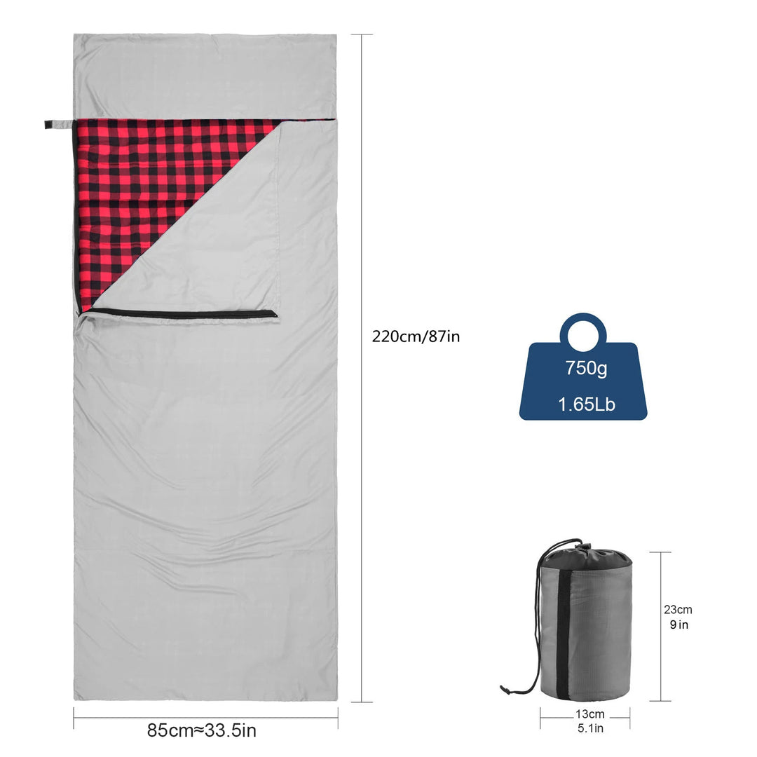 Flannel Heated Sleeping Bag Liner, Warm And Ultra Light, Outdoor Camping Travel Bed Sheet, USB Interface， With Compression Bag