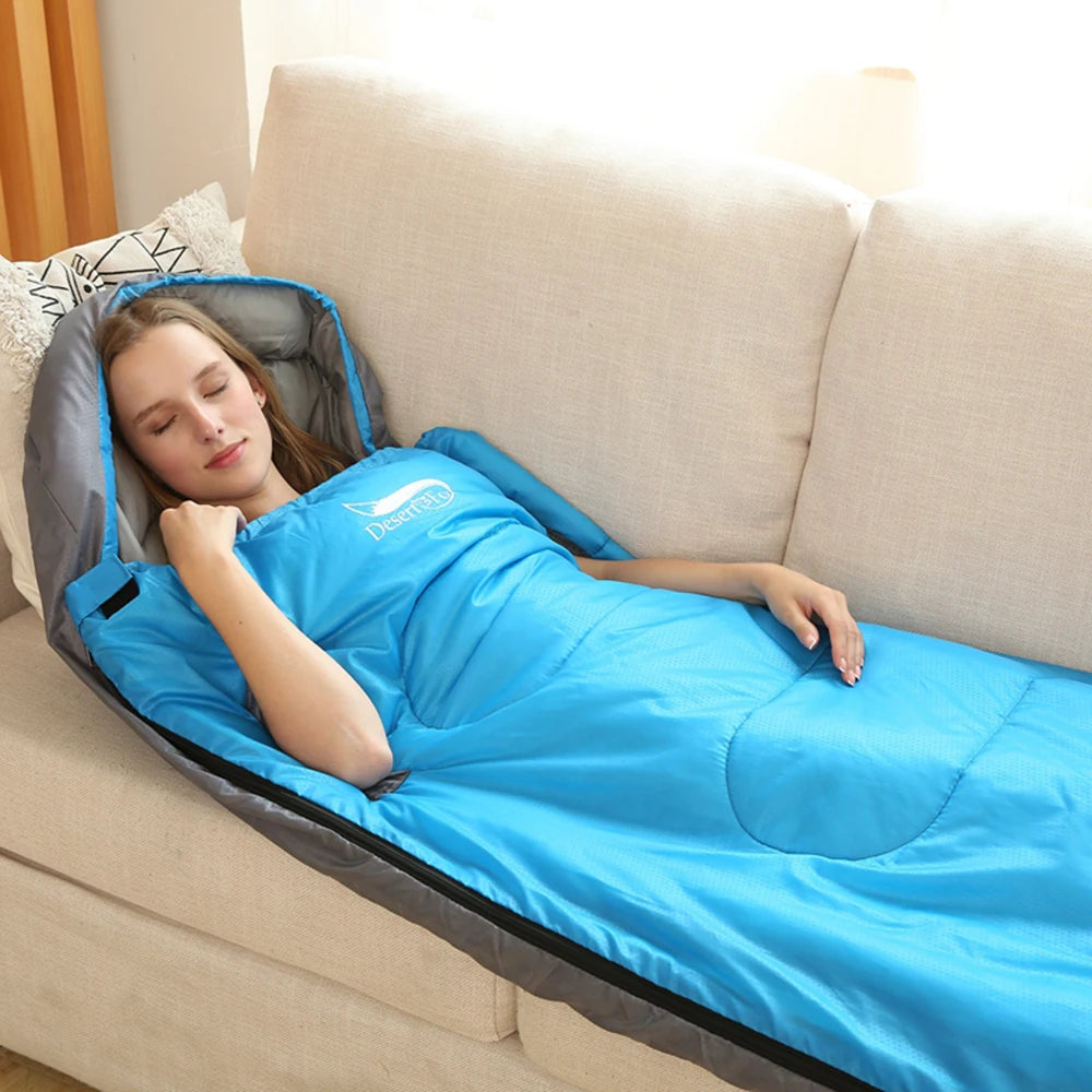 Desert&Fox Wearable Large Sleeping Bag with Arm Holes Adults Sleeping Bags Warm Weather Kids Sleeping Bag for Camping Hiking