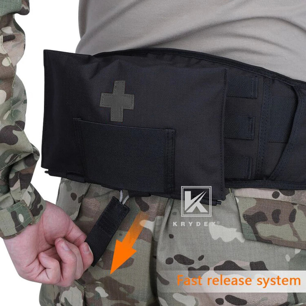 KRYDEX Seal Medical kit Pouch Tactical LBT9022 Quick Release Modular MOLLE Belt Outdoor Emergency Blow Out Storage Bag 5.5"*9"