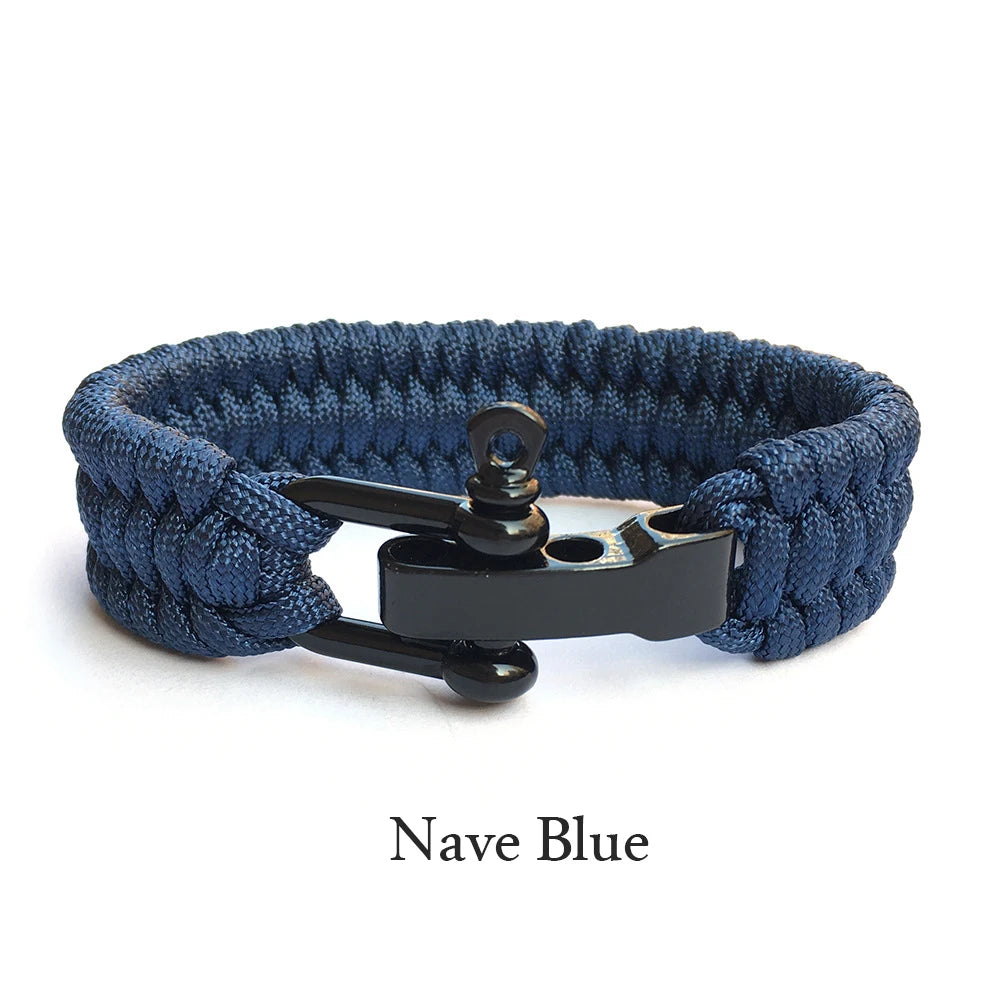 Eif Dock Outdoor Survival Paracord Nylon Rope Bracelet Survival Kit For Men Outdoor Emergency Survival Parachute Dropshipping