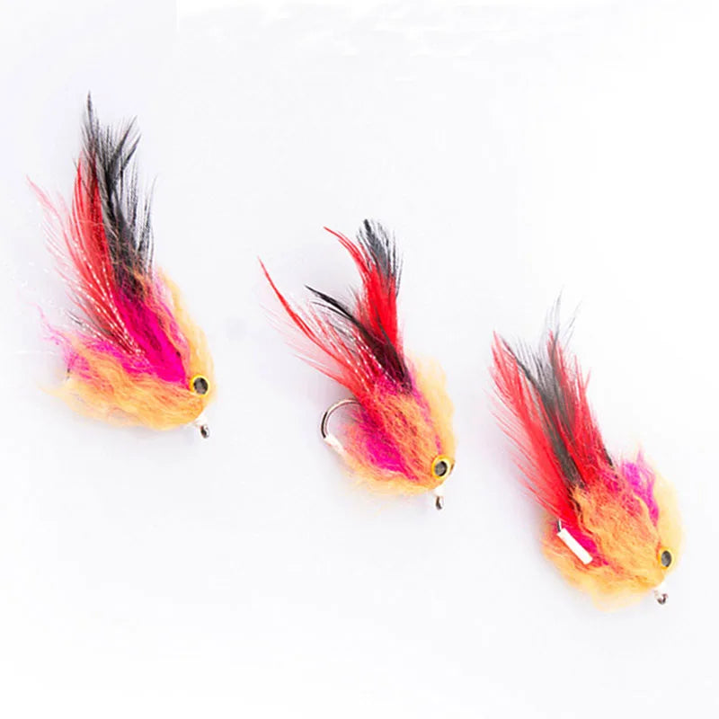 New Trout Steelhead Salmon Pike Streamer Fly Fishing Lures High Simulation Birds With Fly Colorful Fishing Hook Jig Tackle Man-m
