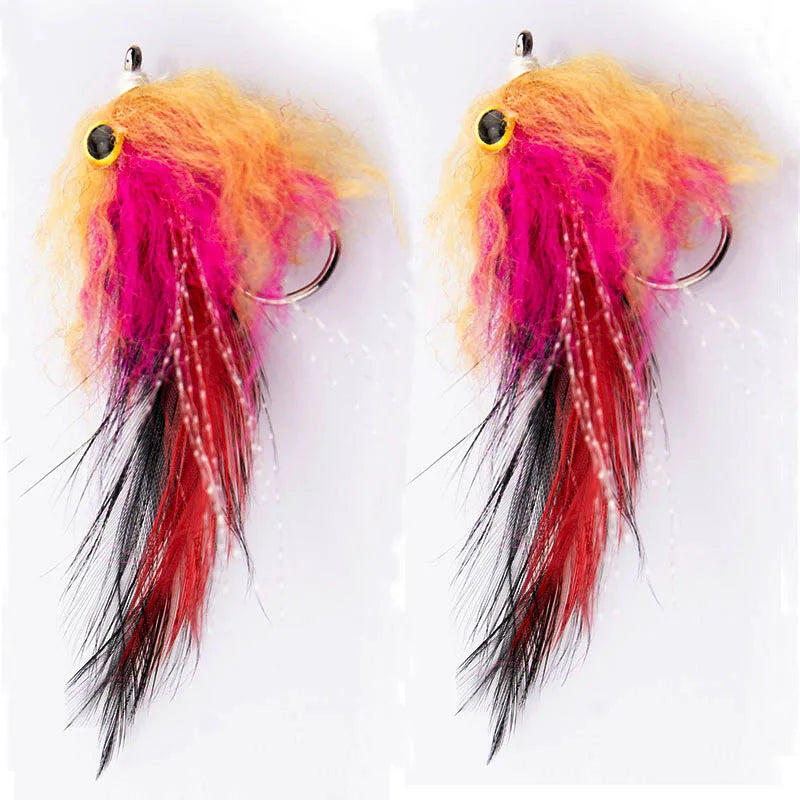New Trout Steelhead Salmon Pike Streamer Fly Fishing Lures High Simulation Birds With Fly Colorful Fishing Hook Jig Tackle Man-m