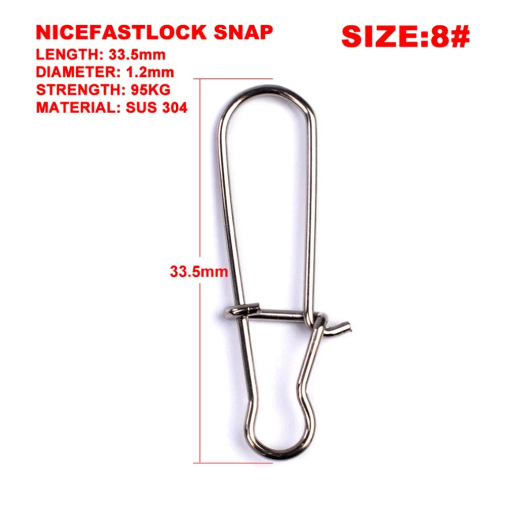 Fishing Accessories 50pcs/lot Nice Snap Fishing swivel Hook Lure Connector High Quality Fishing Trackle Goods for fishing
