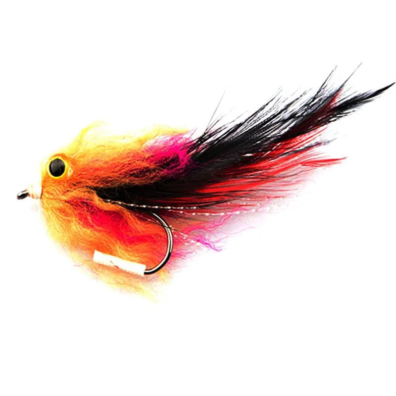 New Trout Steelhead Salmon Pike Streamer Fly Fishing Lures High Simulation Birds With Fly Colorful Fishing Hook Jig Tackle Man-m