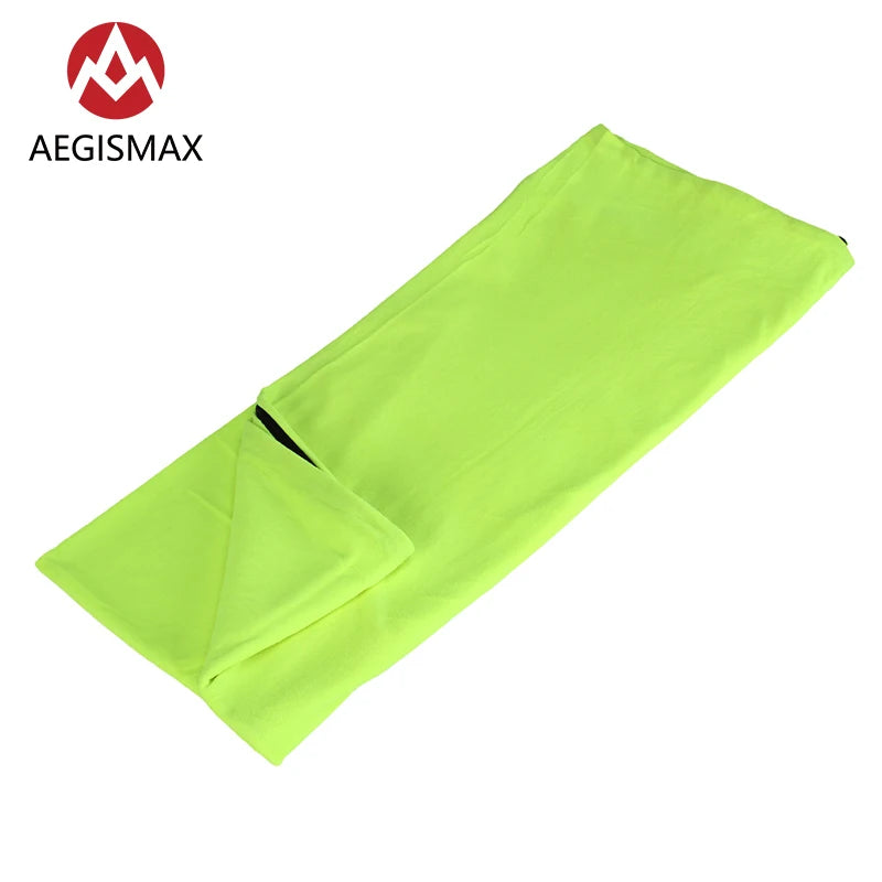 Aegismax Outdoor Fleece Sleeping Bag Envelope  portable  Camping  Ultralight Sleeping Bags Summer Sleeping Bags Travel Liner