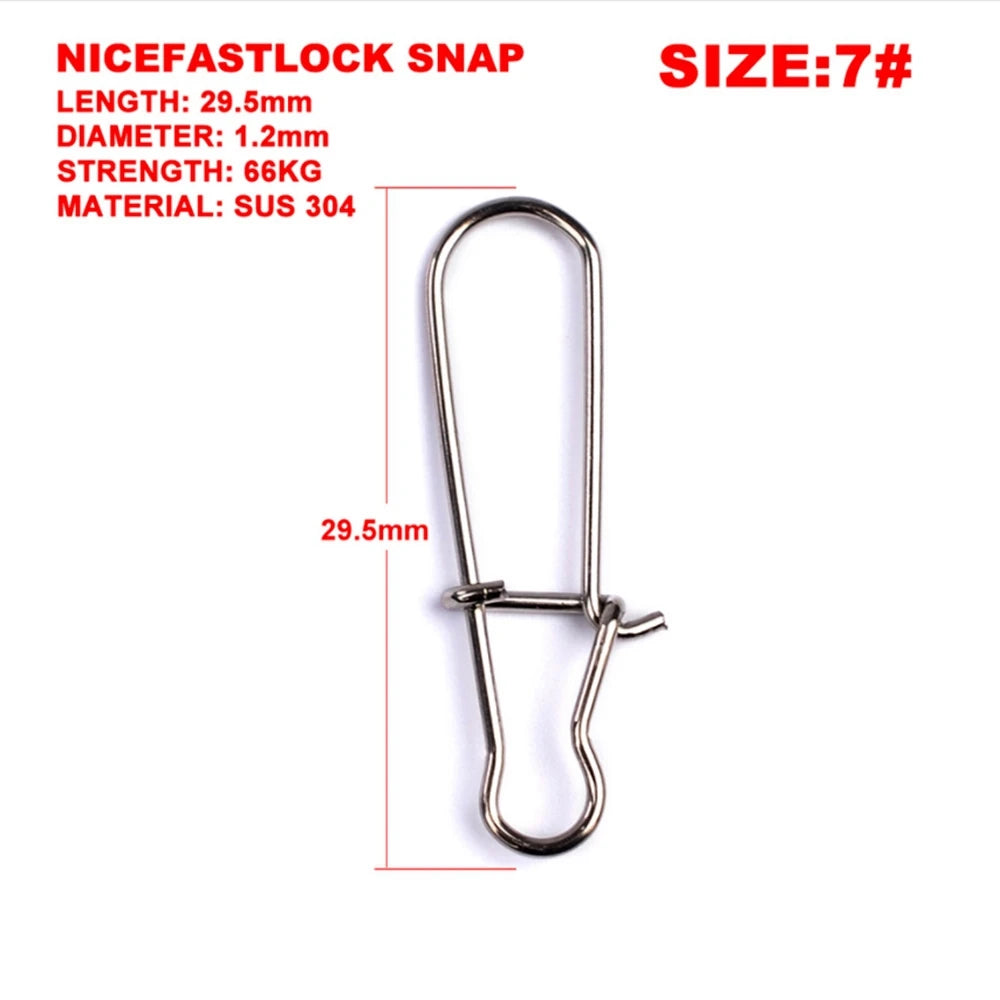 Fishing Accessories 50pcs/lot Nice Snap Fishing swivel Hook Lure Connector High Quality Fishing Trackle Goods for fishing