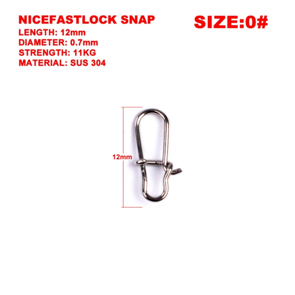 Fishing Accessories 50pcs/lot Nice Snap Fishing swivel Hook Lure Connector High Quality Fishing Trackle Goods for fishing