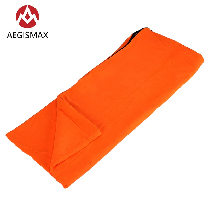 Aegismax Outdoor Fleece Sleeping Bag Envelope  portable  Camping  Ultralight Sleeping Bags Summer Sleeping Bags Travel Liner