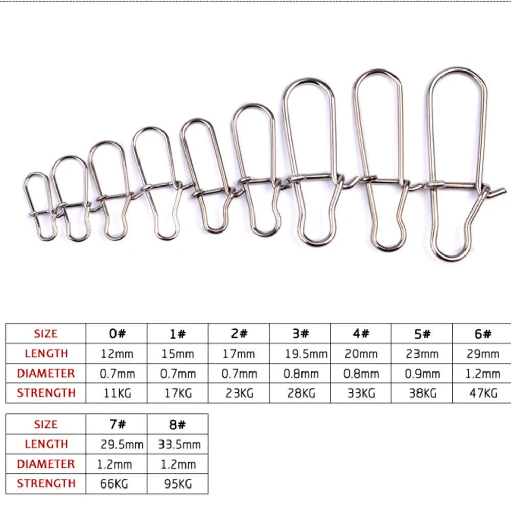Fishing Accessories 50pcs/lot Nice Snap Fishing swivel Hook Lure Connector High Quality Fishing Trackle Goods for fishing