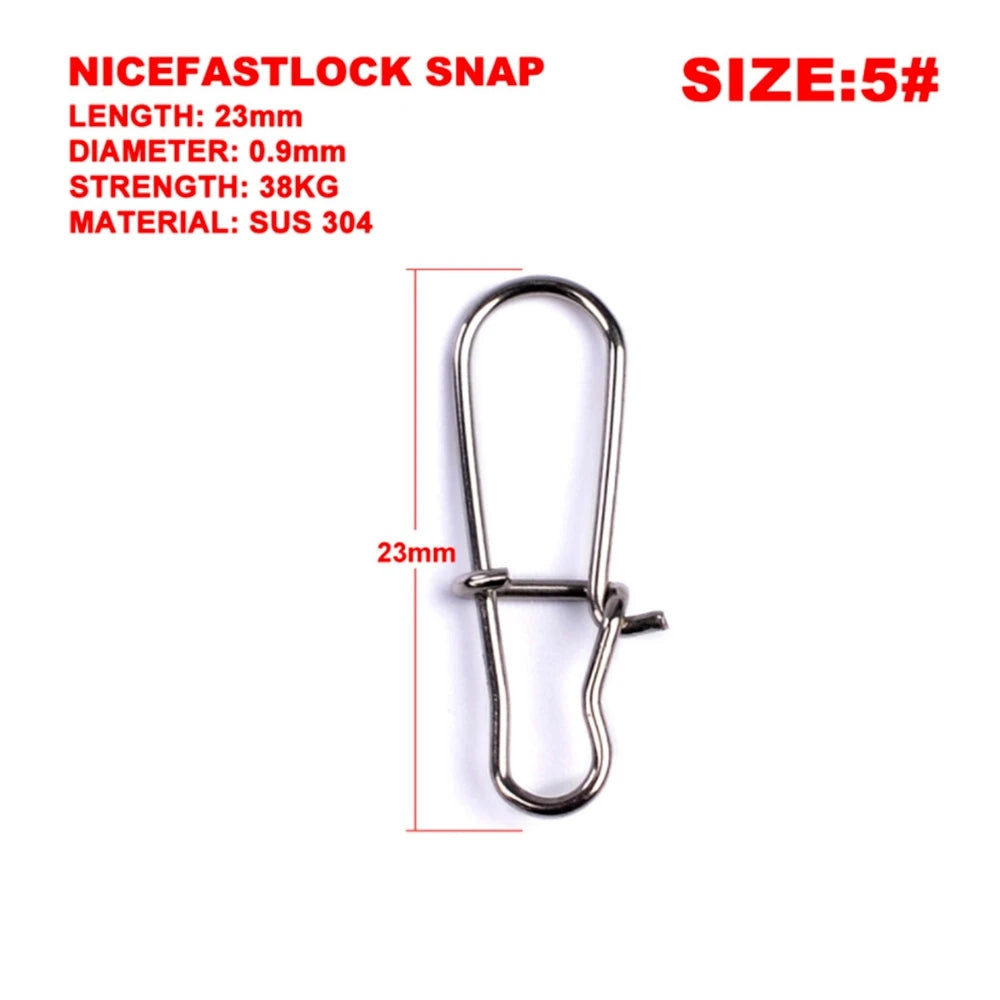 Fishing Accessories 50pcs/lot Nice Snap Fishing swivel Hook Lure Connector High Quality Fishing Trackle Goods for fishing