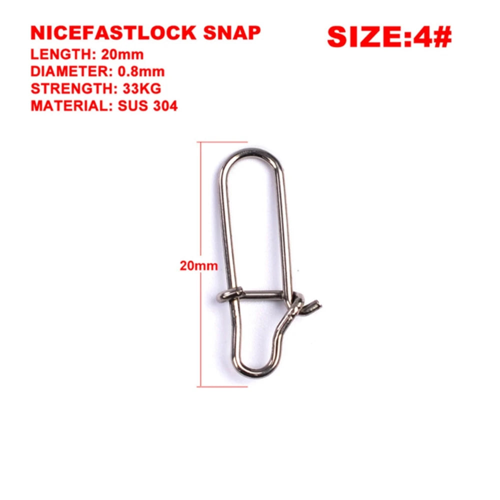 Fishing Accessories 50pcs/lot Nice Snap Fishing swivel Hook Lure Connector High Quality Fishing Trackle Goods for fishing