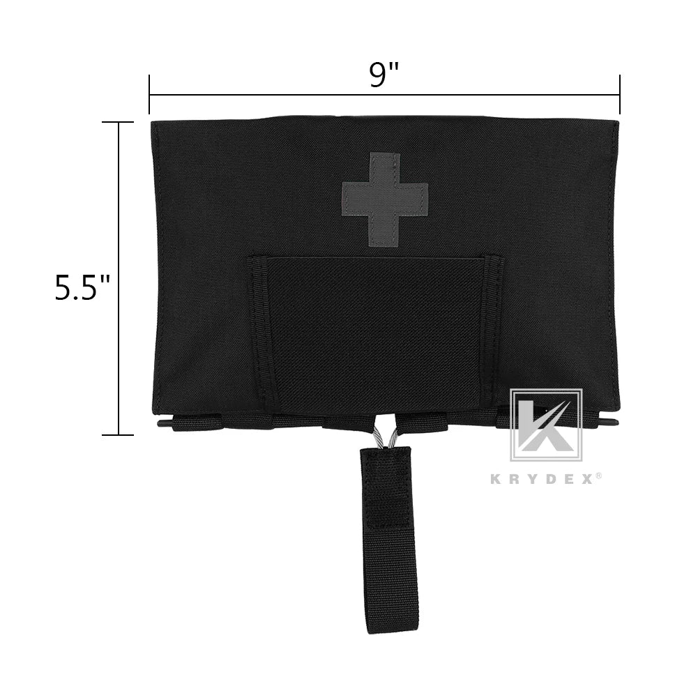 KRYDEX Seal Medical kit Pouch Tactical LBT9022 Quick Release Modular MOLLE Belt Outdoor Emergency Blow Out Storage Bag 5.5"*9"