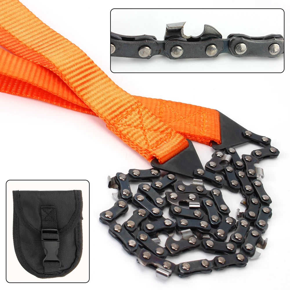 Survival Chain Saw 11 Sawtooth Emergency Camping Hiking Tool Garden Logging Portable Hand Zipper Saw Outdoor Tools