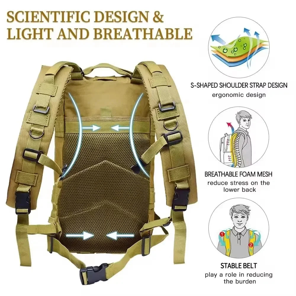 Nylon Outdoo Pack Backpack Fishing Tactical Backpack Travel Fishing Camouflage Bag  Climbing Hunting Backpack Fishing Hiking