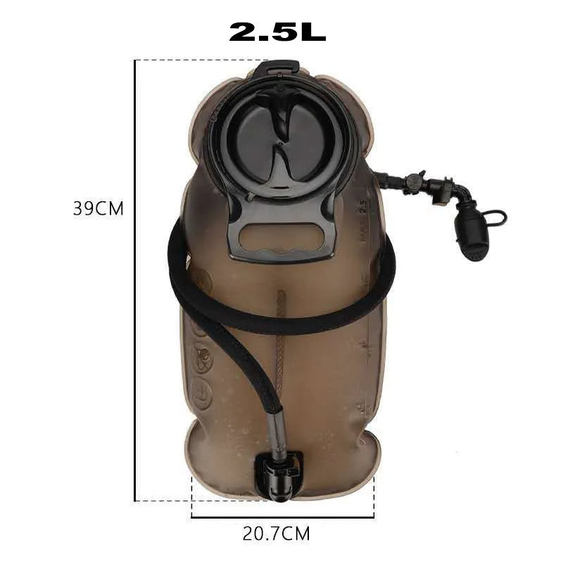 TPU Detachable Drinking Tube Water Bag Large Capacity Outdoor Drinking Bag Mountaineering Running Reservoir Bag 2L/2.5L/3L