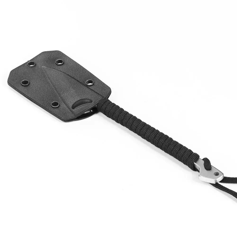 Practical Fishing Gear Tool Stainless Steel Fish Scaler Harpoon Multi-functional EDC Survival Gadgets with K Plate Sheath
