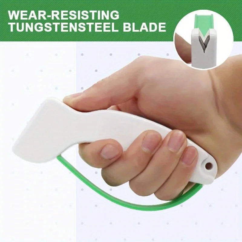 Kitchen Knives with This Portable Knife Sharpener-Perfect for Outdoor Use