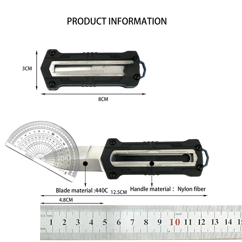 KS 1190 Utility Folding Knife 440C Blade Nylon Fiber Handle Outdoor Camping Hiking Combat Self-defense Tactics Hunting Knives