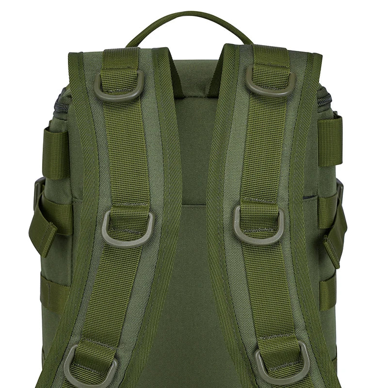 Waterproof Multi-Pocket Fishing Backpack w/ Tackle Storage, Mountable Slings, Large Unisex Duffel for Hiking, Camping, Mountaine