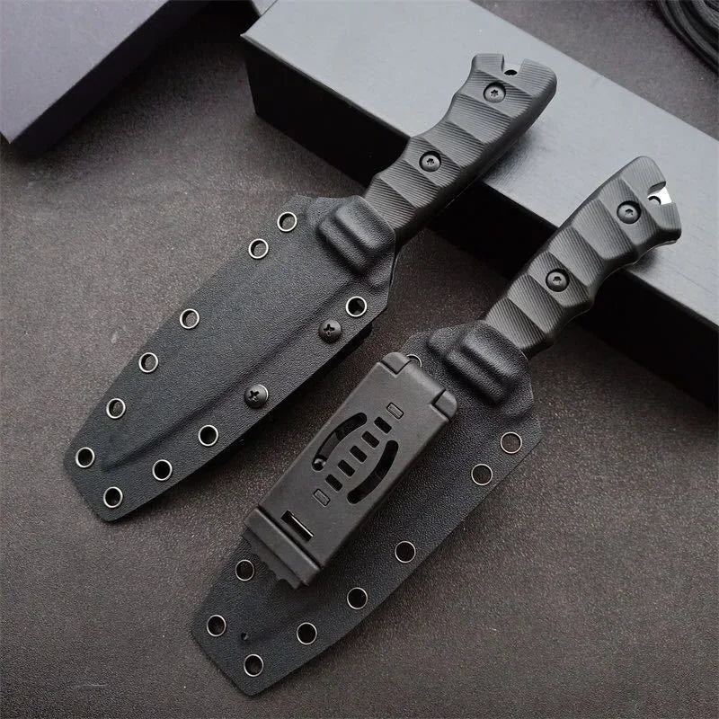 Russia Straight Knife Nylon Glass Fibre Handle DC53 Blade with Scabbard Wilderness Survival Battle Defense Sharp Utility Knives