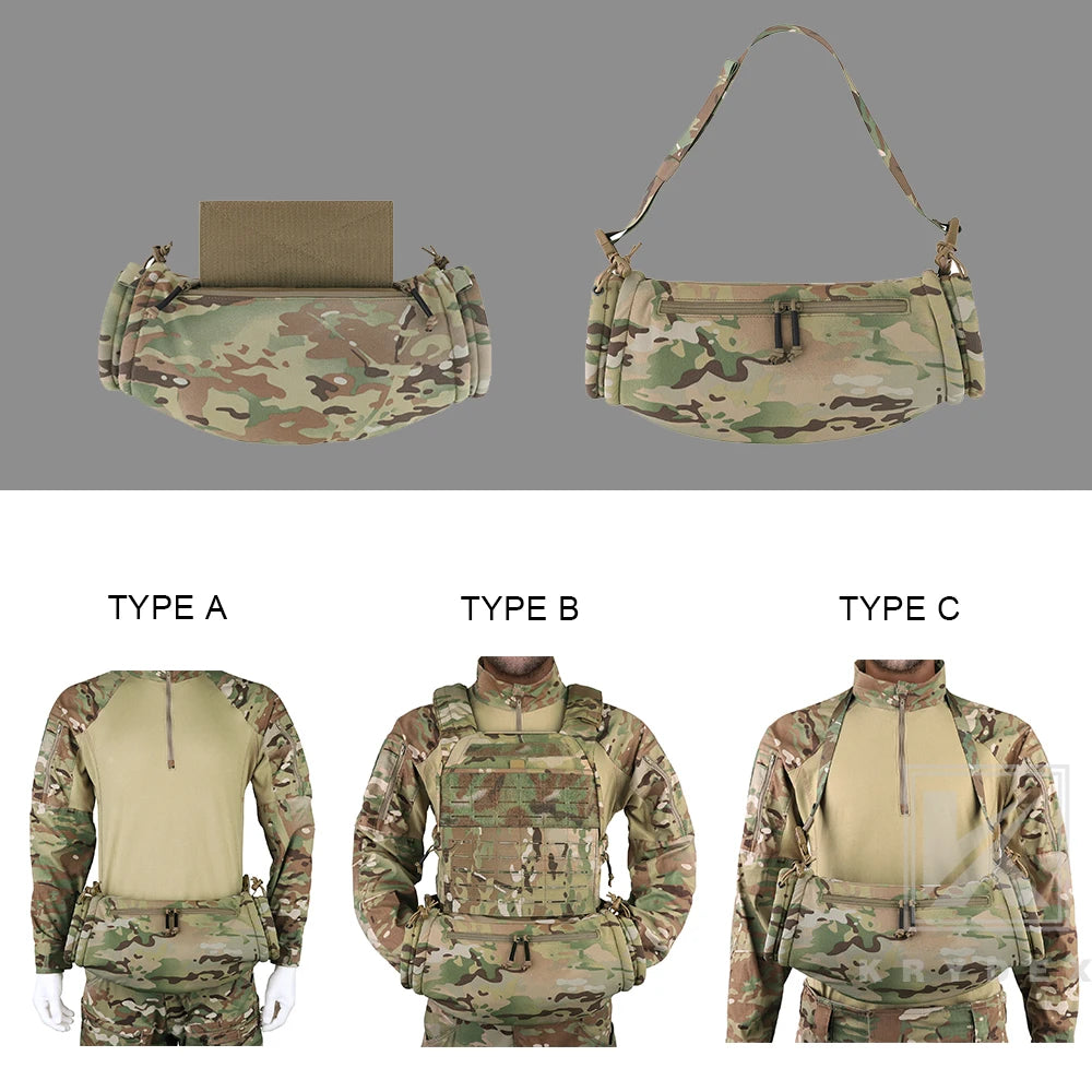 KRYDEX Tactical Hand Warmer Pouch Water-Resist Vest Drop Hanger Muff Warmer Pouch Outdoor Winter Hunting Field Survival Gear