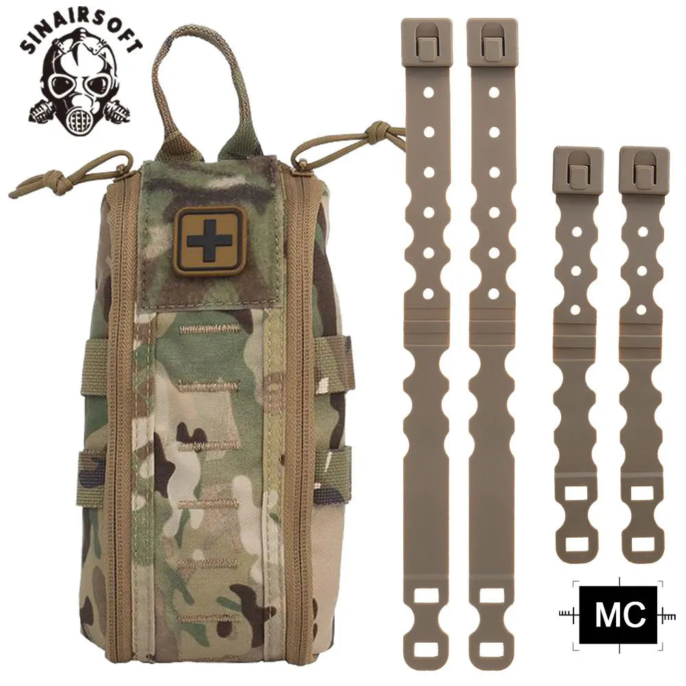 Tactic First Aid Kit Empty Medical Pouch IFAK Pack Rapid Deploy Pull Tab MOLLE Clip YKK Zipper Camping Hiking Emergency Bag