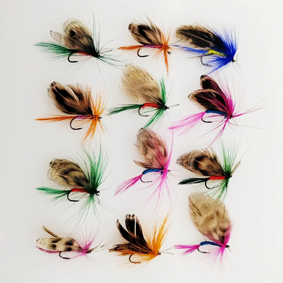 Dry Wet Flies Fly Fishing Lure Hooks Fly Streamers Nymphs Flies Fly Artificial Bait Hooks for Bass Trout Salmon