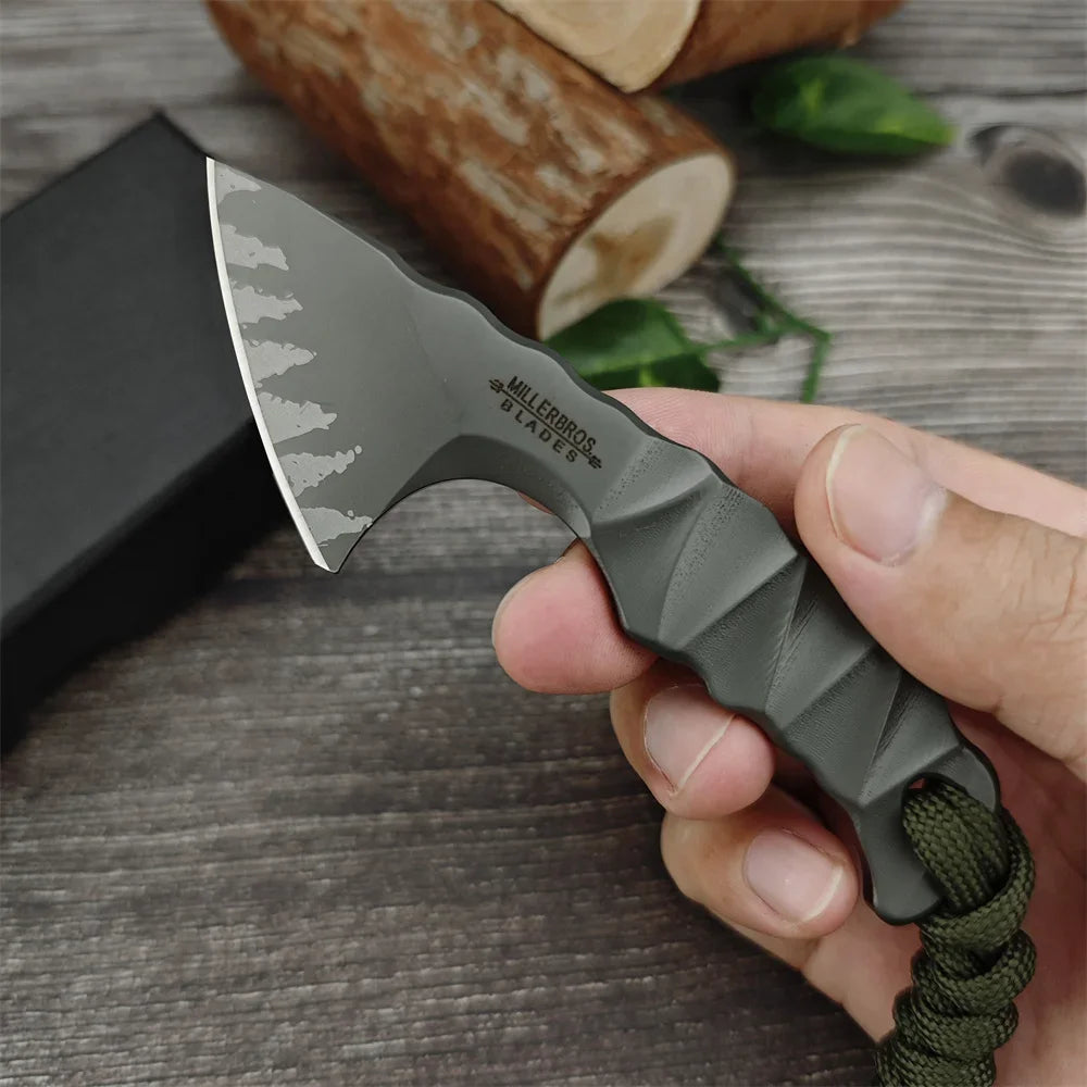 MINI Knife Miller Fixed Blade Knife Small Axe D2 Blade and Handle High Quality Outdoor EDC Survival Camping Hiking Hunting Tool