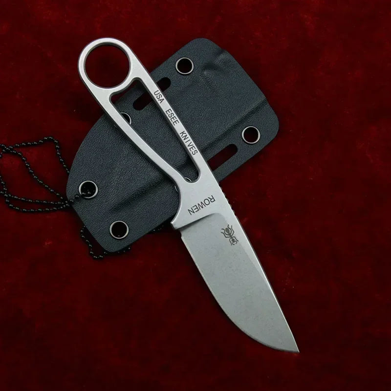Ant Fixed Blade Knife D2 Blade Sharp Camping Hunting Survival Knife EDC Tool Portable Outdoor Rescue Tactical Pocket Knife