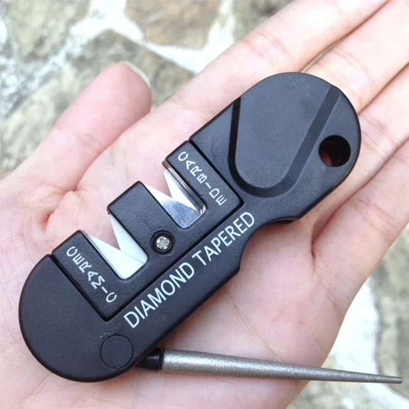 Mini Sharpener 4in1 Pocket Sharpener Multifunctional Outdoor Portable Tungsten Steel Knife Sharpener Tactical Survival Equipment