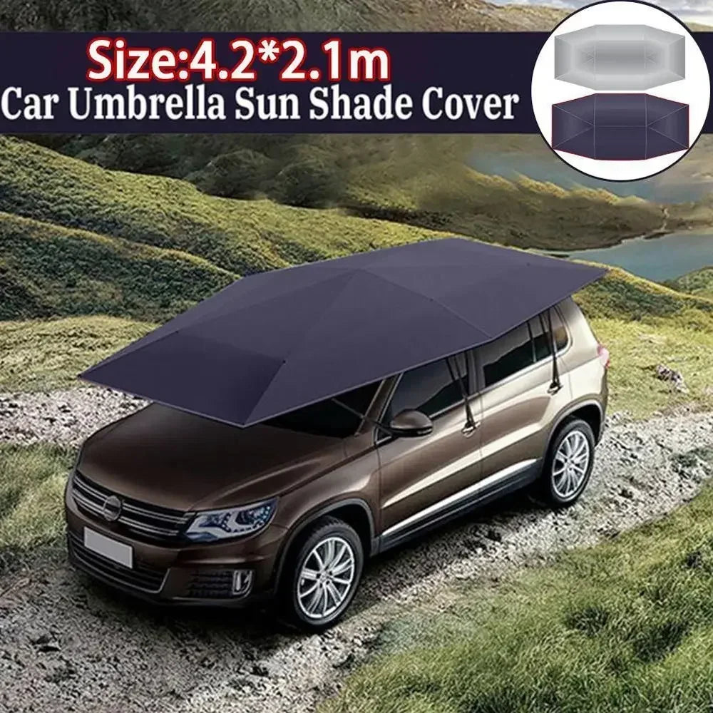 Car Roof Sun Umbrella Car Roof Cloth Dustproof And Uv Resistant Outdoor Waterproof Folded Portable Canopy Cover New