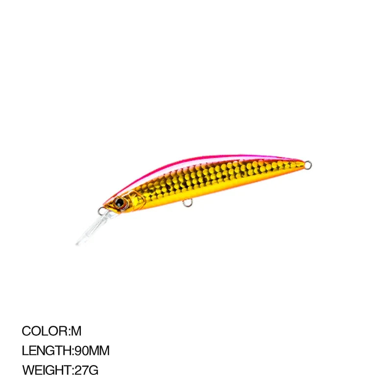 9cm 27g Minnow Fishing Lures Wobblers Crankbaits Jerkbaits Artificial Hard Baits Hooks 3D Eyes for Fishing Carp Pesca Isca