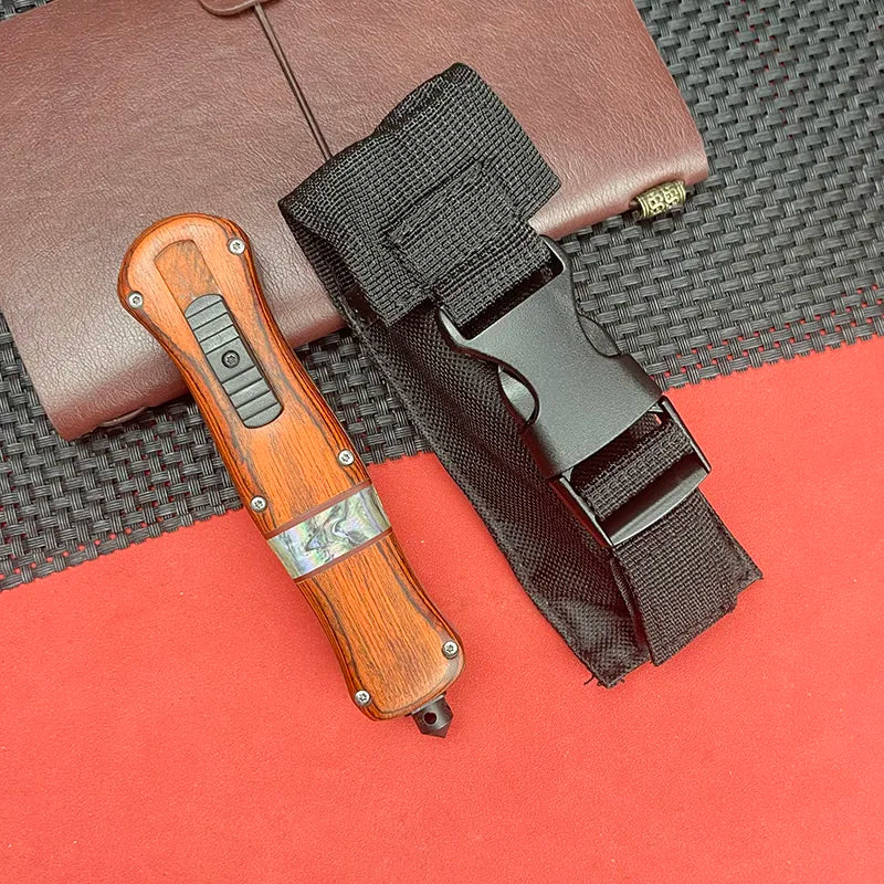 BM Knives 3300 Quick OTF A016 TechKnife 440C Steel wooD Handle EDc  camping survival Pocket knives