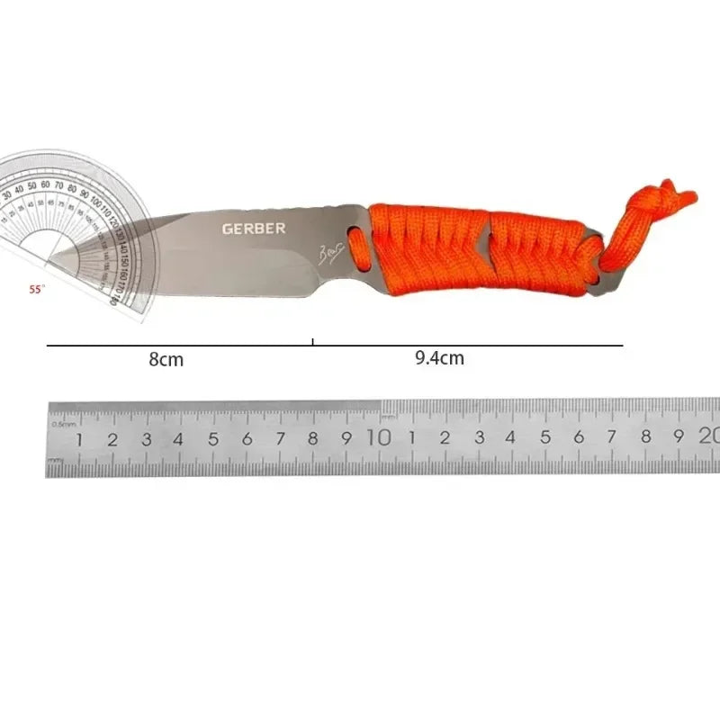 Multi-purpose Camping Fishing Outdoor Knife EDC Pocket Knife Self-defense Tactical Multitool Hand Fixed Blade Tool with Scabbard