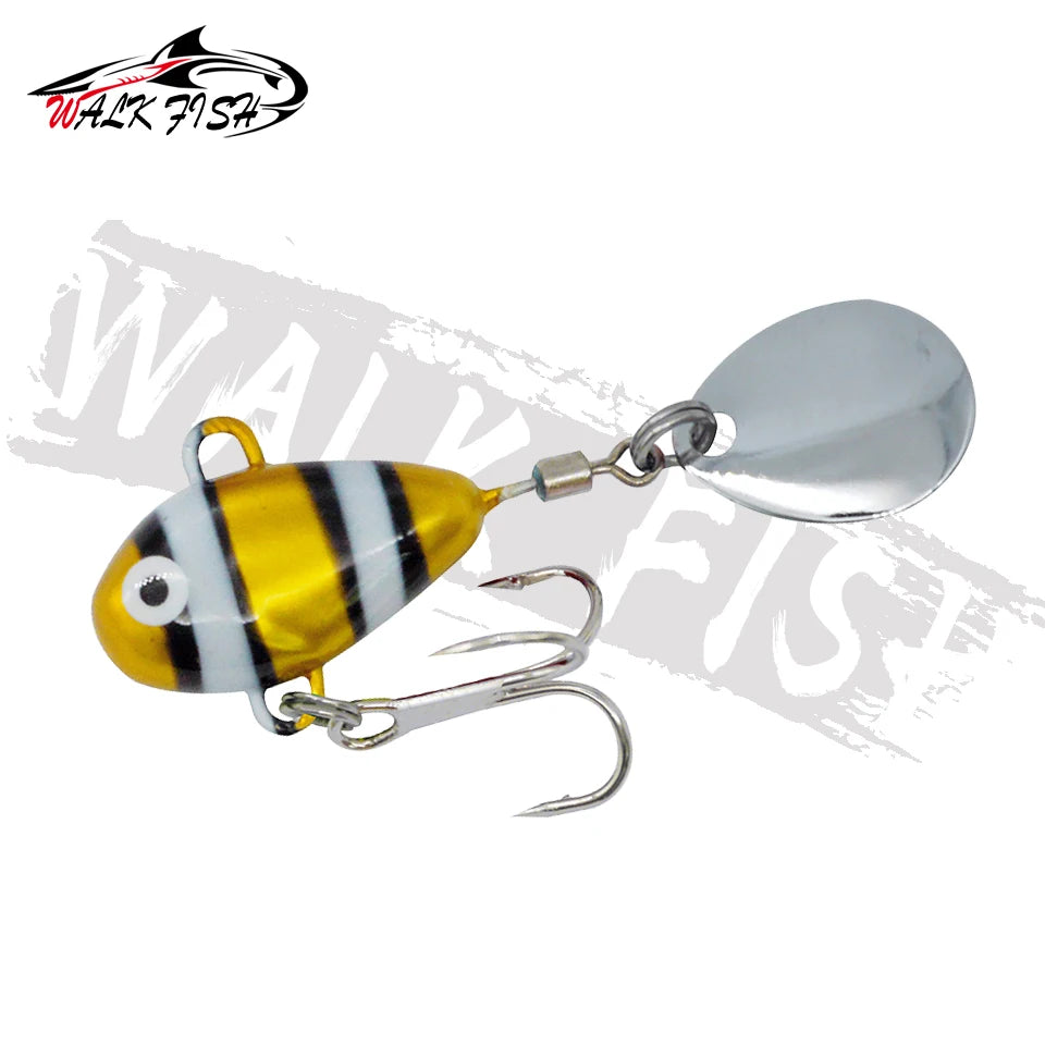 WALK FISH 10g/2.1cm Spinnerbait Vibration Fishing Lures Metal Vib Artificial Bait Spinning Swimbait Sea Carp Fishing Accessories