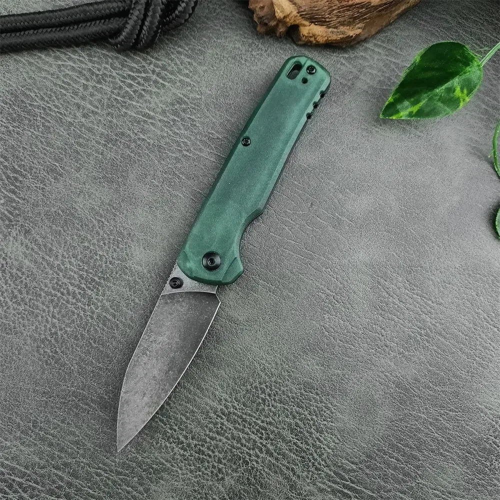 Tactical KS 6105 Folding Knife 8Cr13Mov BlackWashed EDC Pocket Knives Nylon Fiber Handle Camping Hunting Outdoor Survival Tool
