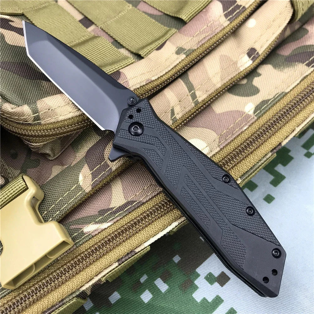 KS Brawler 1990 Camping Hiking Folding Knife Portable Stainless Steel Knife Combat Self Defense Utility Outdoor Pocket