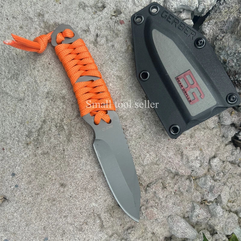 Multi-purpose Camping Fishing Outdoor Knife EDC Pocket Knife Self-defense Tactical Multitool Hand Fixed Blade Tool with Scabbard