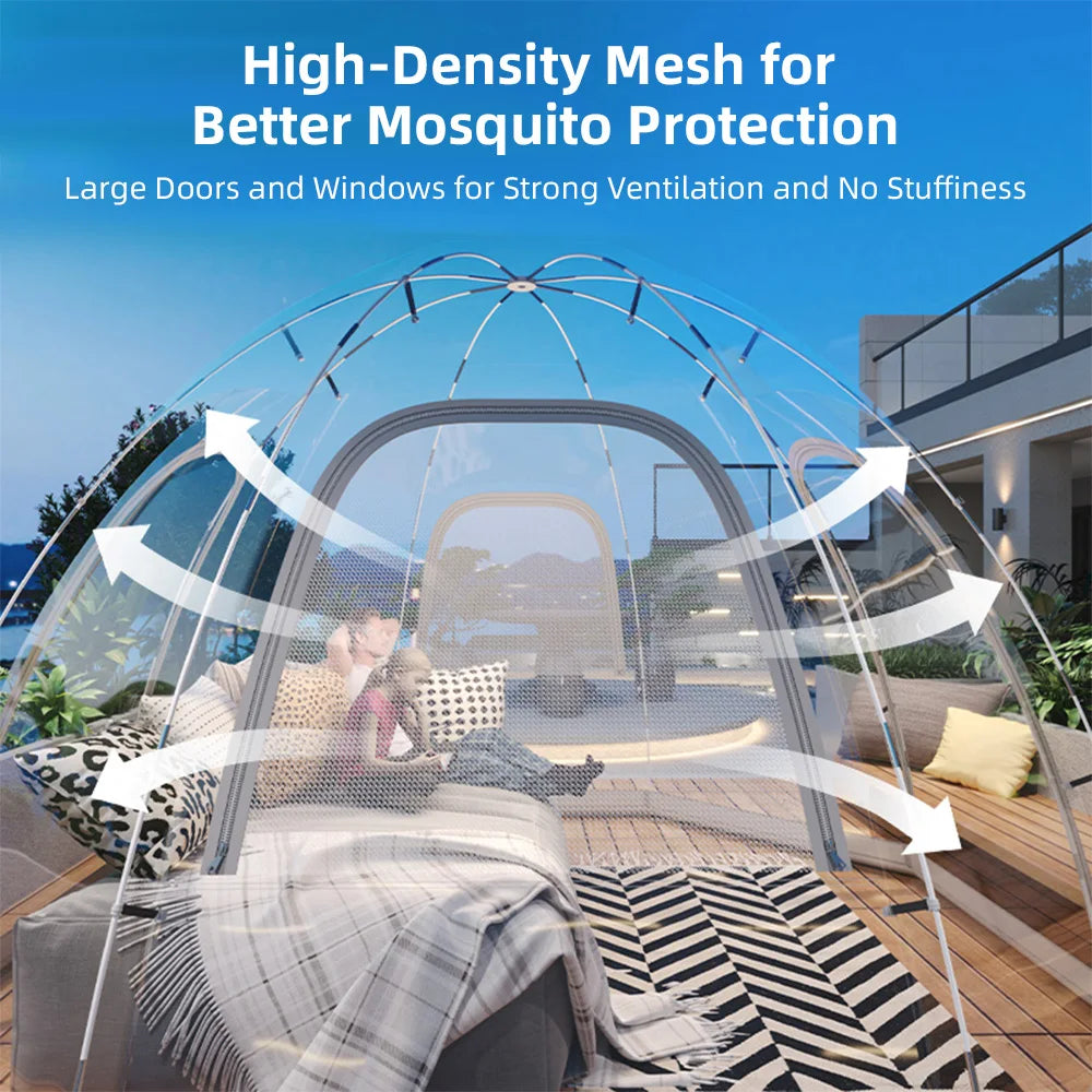 Garden Party Tent 8-10 Person Bubble Tent Dome Gazebo Mini Greenhouse Outdoor Camping Large Instant Weatherproof Shelter Tent