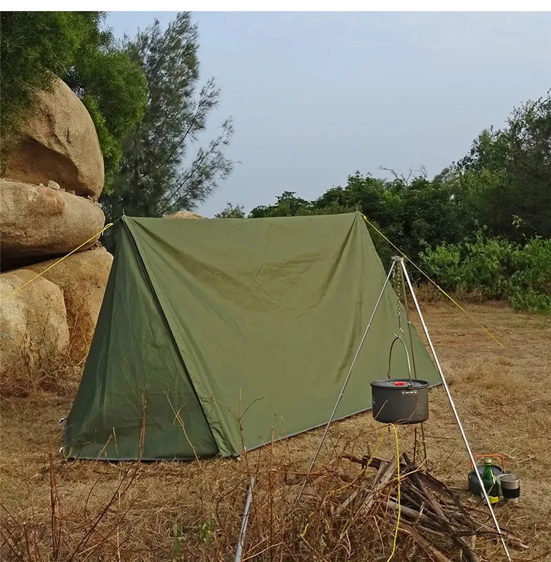 Bushcraft Tent Baker Style Outdoor Camping Multifunction Bushcraft Shelter Woodland Tent Backwoods Hot Tents for 2 Persons