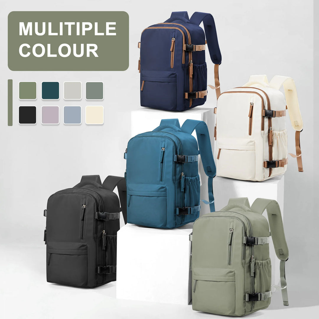 Cabin bag, 40*28*17cm, travel backpack men's backpack, boarding, lightweight, waterproof, business trip computer bag，army green.