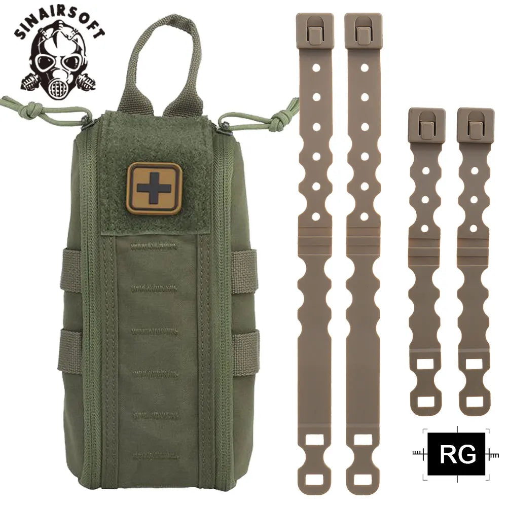 Tactic First Aid Kit Empty Medical Pouch IFAK Pack Rapid Deploy Pull Tab MOLLE Clip YKK Zipper Camping Hiking Emergency Bag