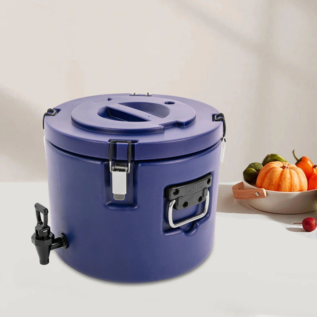 20L/5.3Gal Blue 304 Stainless Steel Insulated Beverage Dispenser W/ Faucet, Portable Double-Walled Vacuum Insulated Drink Cooler
