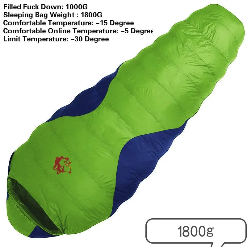 Jungle King CY660 4 Seasons 3 Kinds of Thickness Camping Travel Hiking White Duck Down Feather Filled Mummy Down Sleeping Bags