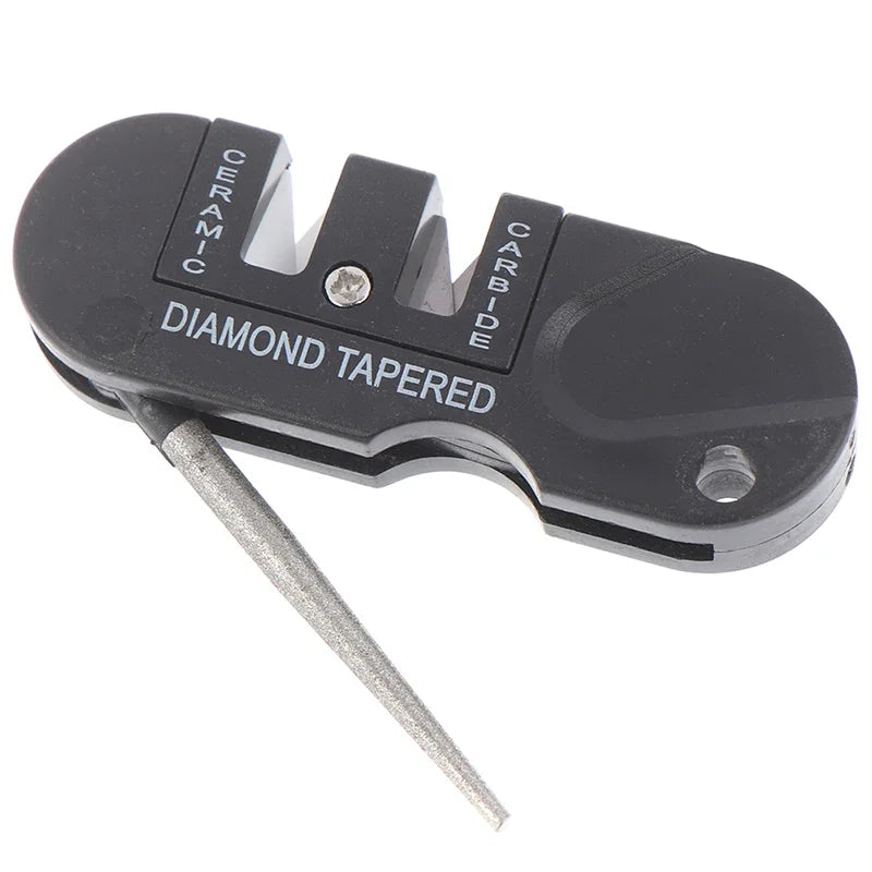 Portable Tungsten Ceramic Carbide Knife Whetstone Sharpener Tool Camp outdoor Knife sharpener