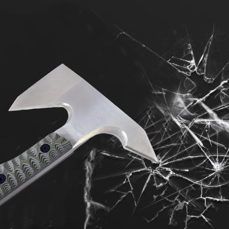 Outdoor Survival Hiking Camping 14C28N Steel G10 Long Handle Axe Survival Hatchet With Kydex Sheath