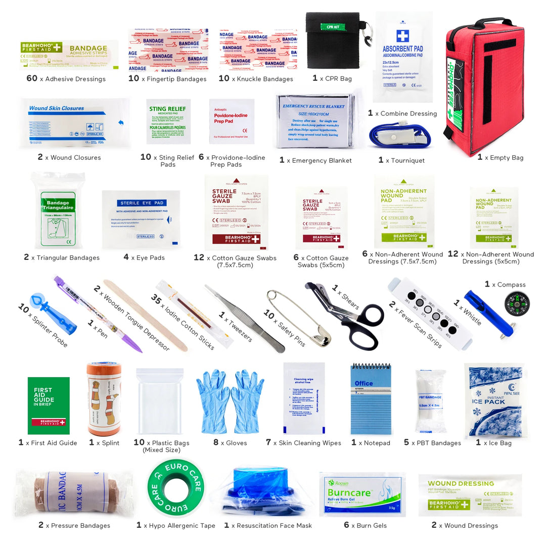 Large First Aid Kit Outdoor Emergency Survival kit Trauma Care Bag Medical Storage Bag for Hiking Camping Hunting Travel