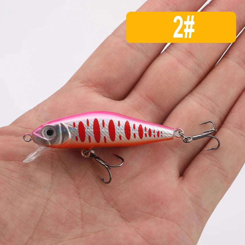 1PCS 5.5CM/4.5G Floating Minnow Fishing Lure Artificial 3D Fisheye Plastic Jig Hard Bait Swimbait Perch Trout Wobblers Crankbait