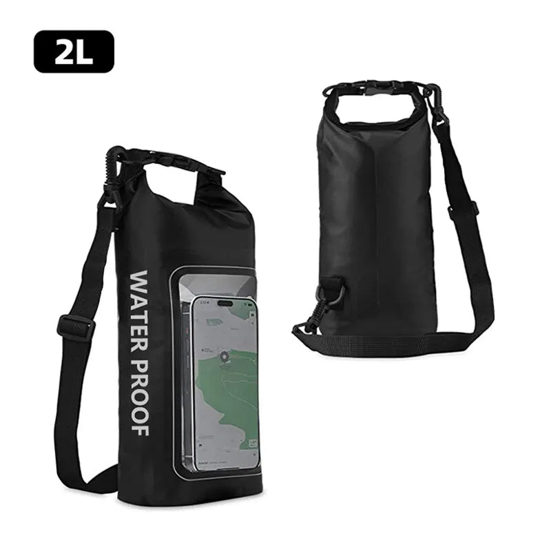 2L 5L Dry Bag Swimming Pack Touch Screen Outdoor Waterproof Kayak Storage Bag Trekking Drifting Rafting Surfing Boating Backpack